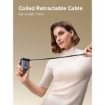 მობილურის დამტენი UGREEN X616 (65828), 100W, GaN Fast Charger with Retractable Cable, Grey - Image 8