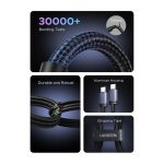 USB კაბელი UGREEN L532 (65907), 240W, Type-C to Type-C PD Fast Charging Cable, 1m, Space Gray - Image 4