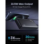 პორტატული დამტენი UGREEN PB312 (25683), 20000mAh 22.5W, Type-C, USB, Two-way Power Bank, Black - Image 6