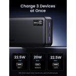 პორტატული დამტენი UGREEN PB312 (25683), 20000mAh 22.5W, Type-C, USB, Two-way Power Bank, Black - Image 8