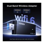 WIFI ადაპტერი UGREEN 65225 AX1800, 1201Mbps, USB Wifi6 Adapter, Black - Image 8