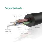 აუდიო კაბელი UGREEN AV119 (10734), 3.5mm Male to 3.5mm Male Audio Cable, 1.5m, Silver/Black - Image 2