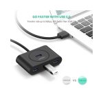 USB ჰაბი UGREEN CR113 (20291), USB 3.0, Hub with 2.0 OTG, 1m, Black - Image 3