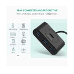 USB ჰაბი UGREEN CR113 (20291), USB 3.0, Hub with 2.0 OTG, 1m, Black - Image 4