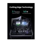 მობილურის დამტენი UGREEN X763 (25877) Nexode Pro, 160W, Type-C, USB, Grey - Image 5