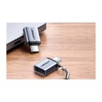 USB ადაპტერი UGREEN US270 (50283) OTG Type-C to USB 3.0 Adapter, Silver - Image 2