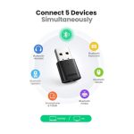 Bluetooth ადაპტერი UGREEN CM390 (80889), USB Bluetooth 5.0 Adapter, Black - Image 3