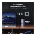 USB-C ჰაბი UGREEN CM555 (90325), Type-C Docking Station, HDMI, USB, Ethernet, SD/TF, 3.5mm, Gray - Image 4