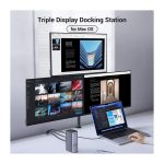 USB-C ჰაბი UGREEN CM555 (90325), Type-C Docking Station, HDMI, USB, Ethernet, SD/TF, 3.5mm, Gray - Image 8