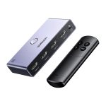 სვიჩი UGREEN CM624 (15604), 8k60hz HDMI 2.1 Switch With 1.5m Usb Power Cable, Grey