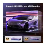 სვიჩი UGREEN CM624 (15604), 8k60hz HDMI 2.1 Switch With 1.5m Usb Power Cable, Grey - Image 5