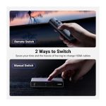 სვიჩი UGREEN CM624 (15604), 8k60hz HDMI 2.1 Switch With 1.5m Usb Power Cable, Grey - Image 8