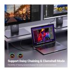 ვიდეო კაბელი UGREEN CM556 (25839), 8K, Type-C to DisplayPort, 3m, Black/Grey - Image 3
