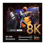 ვიდეო კაბელი UGREEN CM556 (25839), 8K, Type-C to DisplayPort, 3m, Black/Grey - Image 6