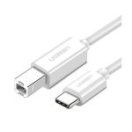 პრინტერის კაბელი UGREEN US241 (40417), Type-C to USB-B Cable, 1.5m, White