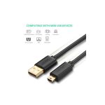 USB კაბელი UGREEN US132 (10386) USB 2.0 A Male to Mini 5 Pin Male Cable 3m (Black) - Image 2