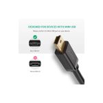 USB კაბელი UGREEN US132 (10386) USB 2.0 A Male to Mini 5 Pin Male Cable 3m (Black) - Image 3