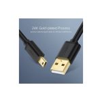 USB კაბელი UGREEN US132 (10386) USB 2.0 A Male to Mini 5 Pin Male Cable 3m (Black) - Image 6