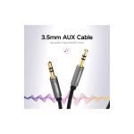 აუდიო კაბელი UGREEN AV119 (10733), 3.5mm Male to 3.5mm Male Cable, 1m, Black - Image 2