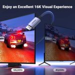 ვიდეო კაბელი UGREEN DP118 (15384), 16K, 2.1 DisplayPort To DisplayPort, 2m, Grey/Black - Image 6