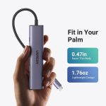 USB-C ჰაბი UGREEN CM478 (15495) Revodok 105, Type-C, USB, HDMI, PD, Hub, Grey - Image 3