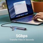 USB-C ჰაბი UGREEN CM478 (15495) Revodok 105, Type-C, USB, HDMI, PD, Hub, Grey - Image 8