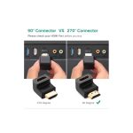 კუთხის HDMI ადაპტერი UGREEN HD112 (20109) HDMI Male to Female Adapter Down - Image 4