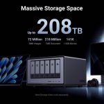 Storage System UGREEN NASync DXP6800Pro (25899B), Intel i5 1235U, 8GB, RJ45, USB, Type-C, HDMI, Space Gray - Image 3