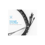 კაბელ მენეჯერი UGREEN LP121 (30819) Cable Organizer, 3m, Black - Image 3