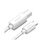 პრინტერის კაბელი UGREEN US241 (40417), Type-C to USB-B Cable, 1.5m, White - Image 2