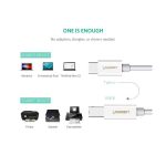 პრინტერის კაბელი UGREEN US241 (40417), Type-C to USB-B Cable, 1.5m, White - Image 3