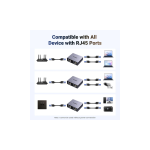 სპლიტერი UGREEN NW301 (45311), Gigabit Ethernet Splitter, Grey - Image 2