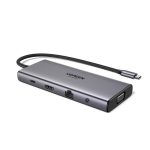 USB-C ჰაბი UGREEN CM639 (45520), Type-C, USB-A, HDMI, VGA, RJ45, SD/TF, 3.5MM, PD, 11-in-1 USB-C Hub, Grey - Image 2