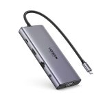 USB-C ჰაბი UGREEN CM639 (45520), Type-C, USB-A, HDMI, VGA, RJ45, SD/TF, 3.5MM, PD, 11-in-1 USB-C Hub, Grey - Image 3