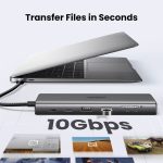 USB-C ჰაბი UGREEN CM639 (45520), Type-C, USB-A, HDMI, VGA, RJ45, SD/TF, 3.5MM, PD, 11-in-1 USB-C Hub, Grey - Image 4