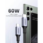 USB კაბელი UGREEN US261 (50149), 60W, Type-C To Type-C, 0.5m, Grey - Image 5