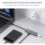 USB ჰაბი UGREEN CM219 (50985) UGREEN 4xUSB 3.0, Gray - Image 4