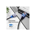 USB კაბელი UGREEN US288 (60126) USB 2.0 A to Type C, 1m, Black - Image 4