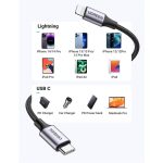 USB კაბელი UGREEN US304 (60760), MFi, Type-C to Lightning Cable, 1.5m, Black - Image 4