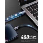 USB კაბელი UGREEN US304 (60760), MFi, Type-C to Lightning Cable, 1.5m, Black - Image 6