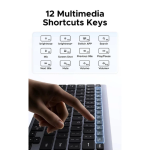 კლავიატურა UGREEN K552 (75163), Wireless, Bluetooth, USB, Keyboard, Grey - Image 4