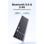 კლავიატურა UGREEN K552 (75163), Wireless, Bluetooth, USB, Keyboard, Grey - Image 7