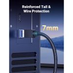 ქსელის კაბელი UGREEN NW153 (80431), CAT8 Patch Cord LAN Cable, 2m, Black - Image 3