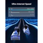 ქსელი კაბელი UGREEN NW153 (80432), CAT8 Patch Cord LAN Cable, 3m, Black - Image 3